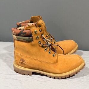 Timberland Brown Boots with Camo Accent